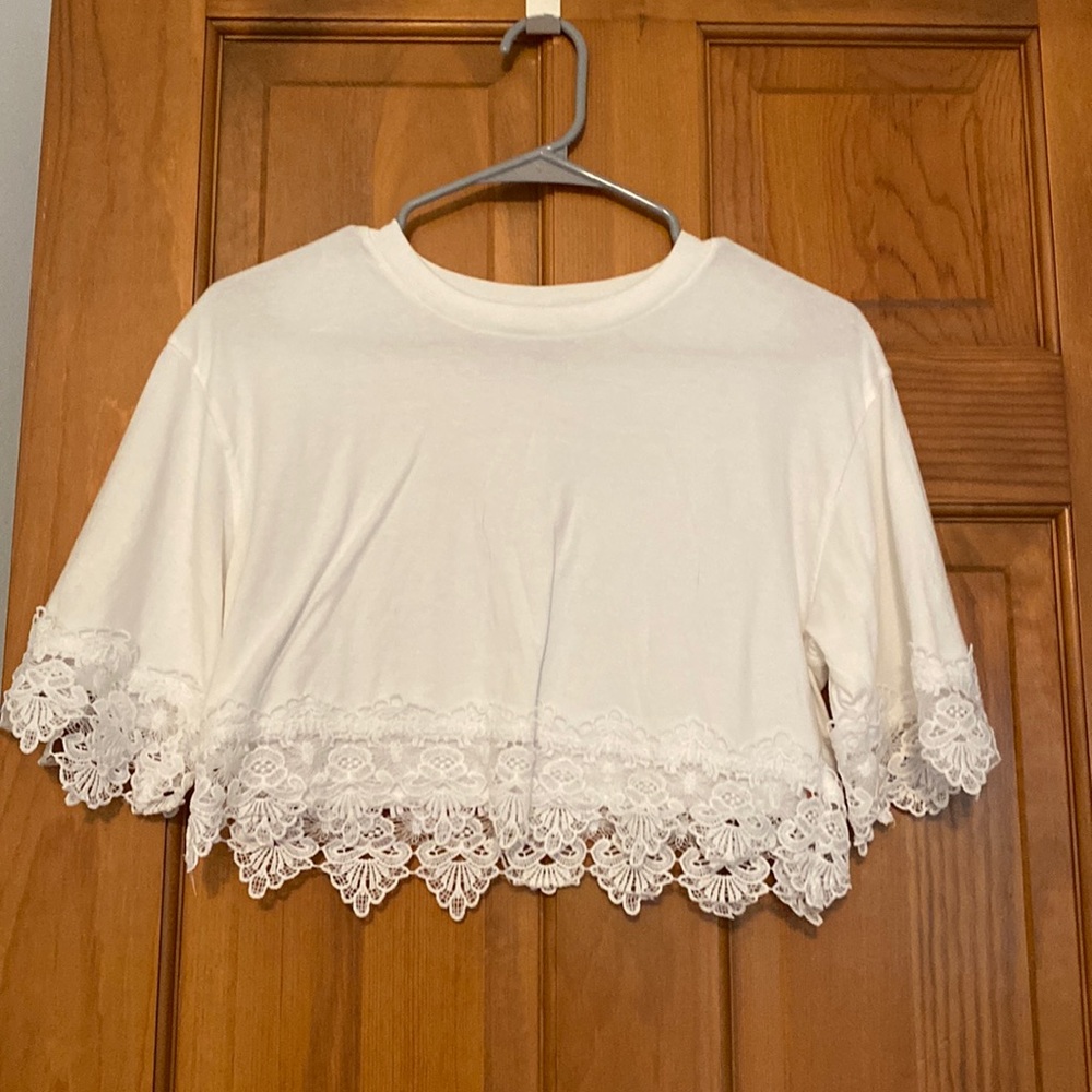 Top shop white crop top